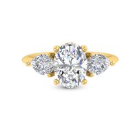 Ring Ama Woman in Yellow Gold Diamante Lab Grown 1.00 Ct AN-303 - AN-303